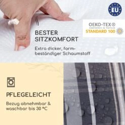 Sylt Polsterauflage Sesselauflage Kopfkissen Polyester 50x120x9cm -Gartenbedarf Geschäft 10037336 de 0004 logo