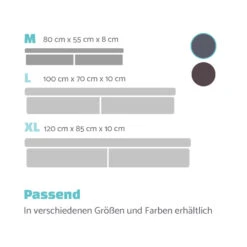 Hundebett Hundematte | Waschbar | Orthopädisch | Rutschfest | Atmungsaktiv | Klappbar Memory-Schaum | Größe M (80 X 8 X 55 Cm) -Gartenbedarf Geschäft 10037569 de 0007 logo