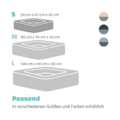 Emma Hundebett Hundekorb | Waschbar | Rutschfest | Atmungsaktiv | Wendematratze | Kissen | Größe S (67 X 20 X 59 Cm) -Gartenbedarf Geschäft 10037607 de 0007 logo