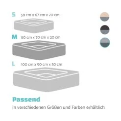 Emma Hundebett Hundekorb | Waschbar | Rutschfest | Atmungsaktiv | Wendematratze | Kissen | Größe M (80 X 20 X 70 Cm) -Gartenbedarf Geschäft 10037611 de 0007 logo