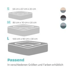 Emma Hundebett Hundekorb | Waschbar | Rutschfest | Atmungsaktiv | Wendematratze | Kissen | Größe L (100 X 30 X 90 Cm) 15 Emma Hundebett Hundekorb | Waschbar | Rutschfest | Atmungsaktiv | Wendematratze | Kissen | Größe L (100 X 30 X 90 Cm) -Gartenbedarf Geschäft 10037612 de 0007 logo