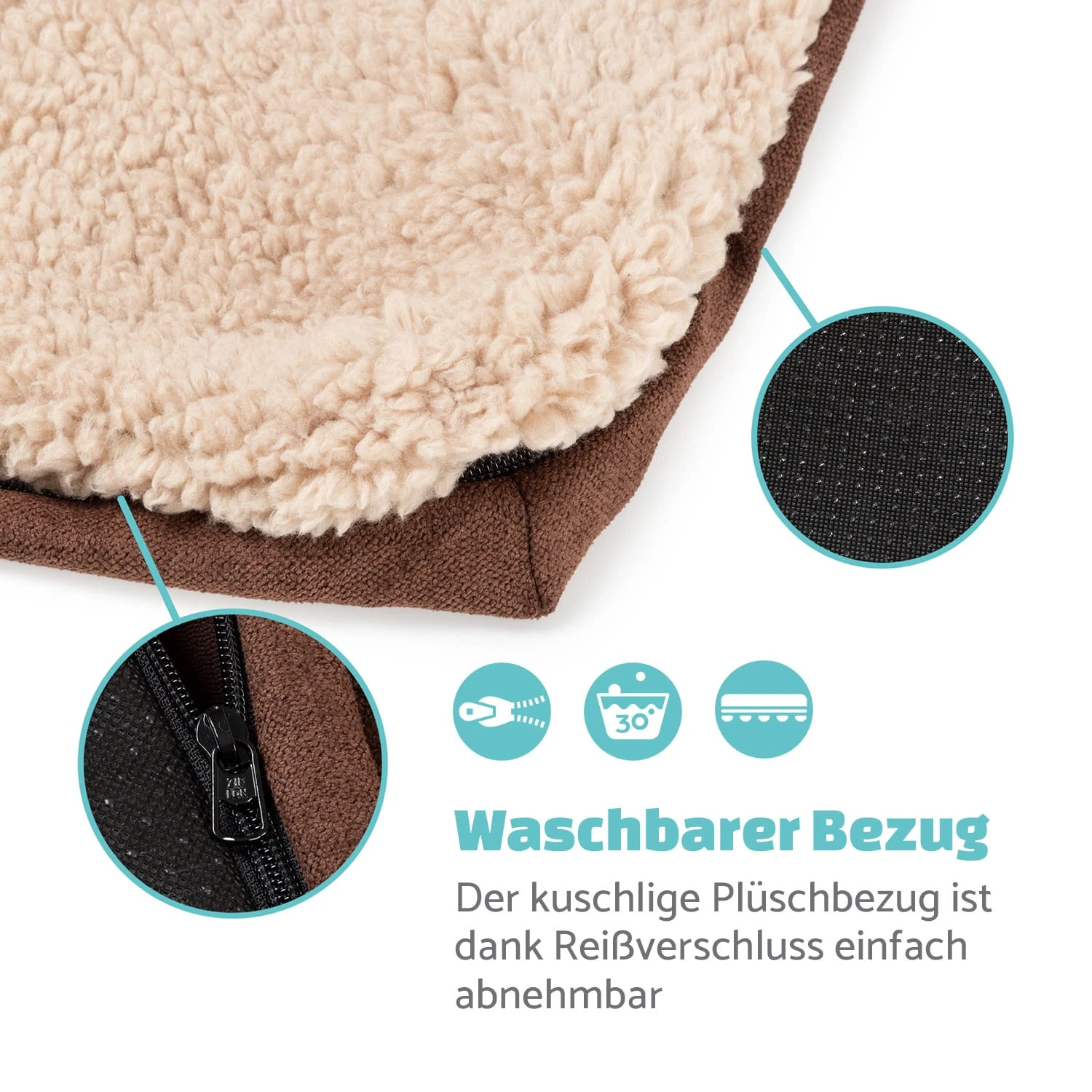 Balu L Hundebett Ersatzbezug Waschbar Rutschfest Atmungsaktiv Größe XL 4 Balu L Hundebett Ersatzbezug Waschbar Rutschfest Atmungsaktiv Größe XL – Bild 2