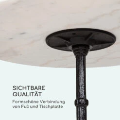 Patras Bistro-Tisch Marmortischplatte Ø60cm Gusseiserner Standfuß -Gartenbedarf Geschäft 10037740 de 0006 logo
