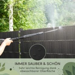 Sichtschutzstreifen Gartenzaun PVC 450 G/m² 50x19cm Clips -Gartenbedarf Geschäft 10037983 de 0005 usp