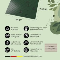 Sichtschutzstreifen Zaunblenden PVC-Hartplastik 2,53 X 0,19 M -Gartenbedarf Geschäft 10037994 de 0003 usp
