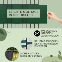 Sichtschutzstreifen Zaunblenden PVC-Hartplastik 2,53 X 0,19 M -Gartenbedarf Geschäft 10037994 de 0004 usp