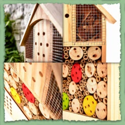 Insektenhotel Mit Farbklecksen Ganzjährig Bewohnbar Pinienholz -Gartenbedarf Geschäft 10038053 yy 0003 logo