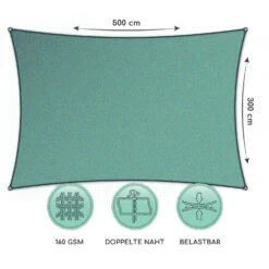 Rechteckiges Sonnensegel 3x5 M Befestigungsringe PE Luftdurchlässig -Gartenbedarf Geschäft 10038142 de 0006 logo