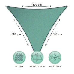 Dreieckiges Sonnensegel 3x3x3 M Befestigungsringe PE Luftdurchlässig -Gartenbedarf Geschäft 10038147 de 0006 logo