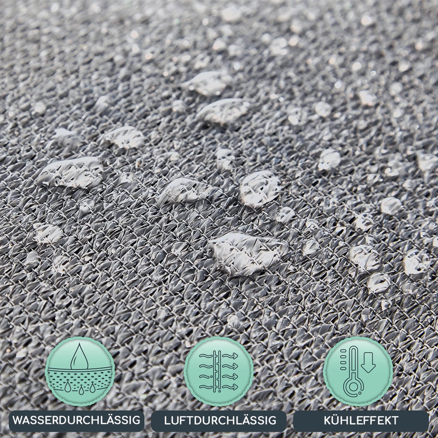 Rechteckiges Sonnensegel 5x7 M Mit Befestigungsringen Polyester Luftdurchlässig 5 Rechteckiges Sonnensegel 5x7 M Mit Befestigungsringen Polyester Luftdurchlässig – Bild 3