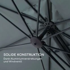 Saint-Tropez Ampelschirm 3-Achsen-Rotation 360° Drehbar 3 X 3,55 M UV-Schutz 50+ -Gartenbedarf Geschäft 10038316 de 0003 logo