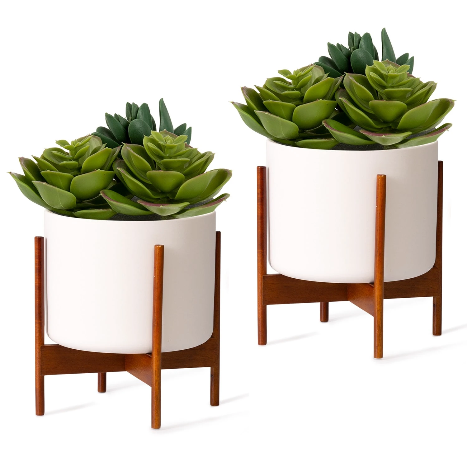 Thorn Blumentopf Mit Ständer 50er Jahre Stil 2er-Set Akazie 19,6x20x19,6 Cm 3 Thorn Blumentopf Mit Ständer 50er Jahre Stil 2er-Set Akazie 19,6x20x19,6 Cm