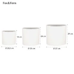 Gendt Pflanztopf Übertopf 3er-Set 3 Größen S/M/L Faserstein In/Outdoor -Gartenbedarf Geschäft 10038475 yy 0005 usp