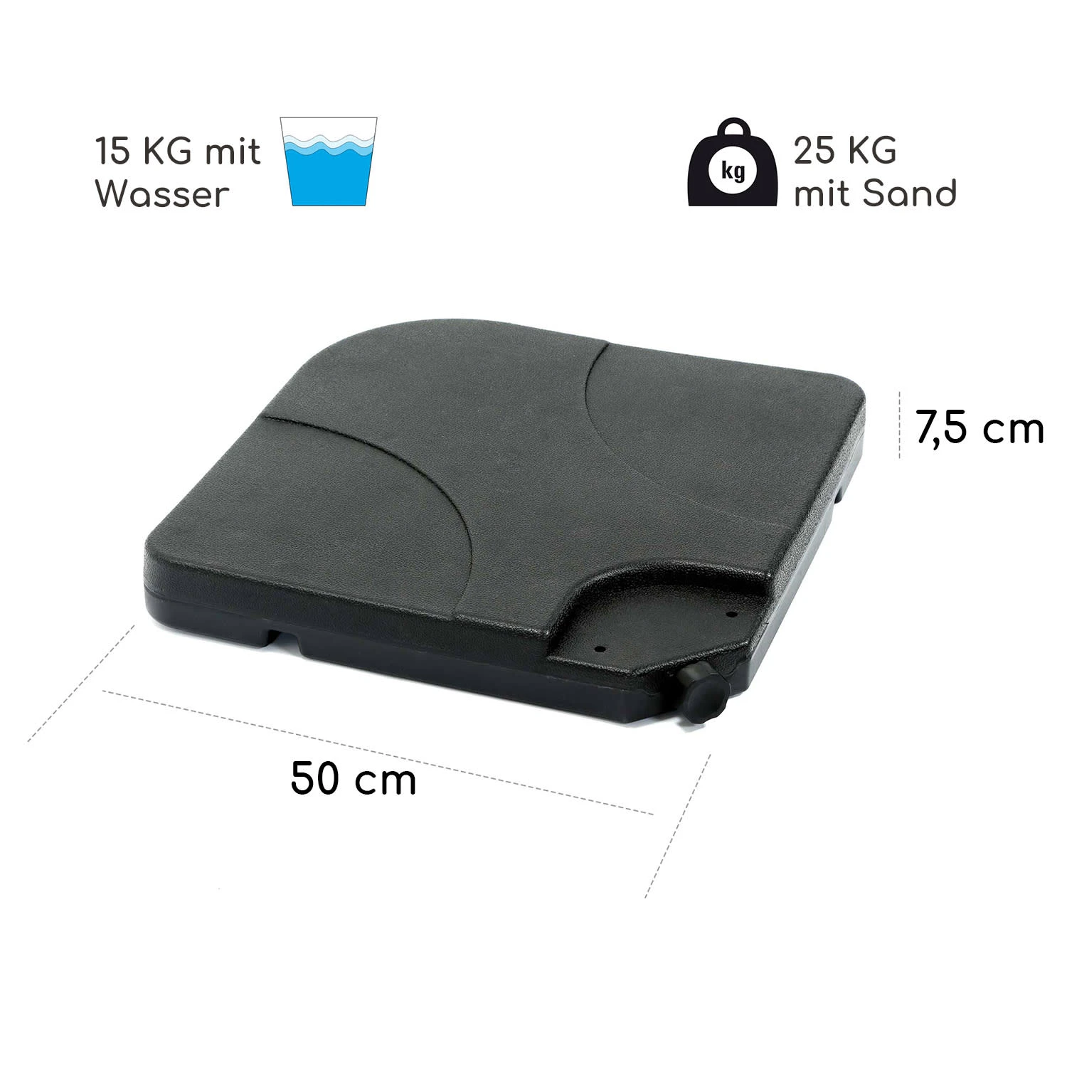 Limousin Sonnenschirmständer-Gewichte 80 Kg Leergewichte 4er-Set 10 Limousin Sonnenschirmständer-Gewichte 80 Kg Leergewichte 4er-Set – Bild 8