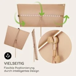 Blumfeldt Bayonne Sonnenschirm 130 X 180 Cm Polyester UV 50 Solar LED 14 Blumfeldt Bayonne Sonnenschirm 130 X 180 Cm Polyester UV 50 Solar LED -Gartenbedarf Geschäft 10040103 de 0004 logo