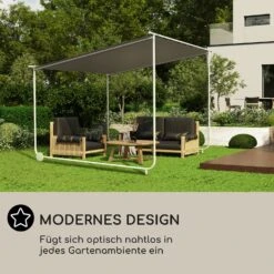 Nantes Pavillon Gazebo Sonnendach 3x3m Polyester Stahlrahmen UV50+ Bodenrollen -Gartenbedarf Geschäft 10040106 de 0005 logo