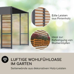Valence Gazebo 3x3 M UV50+ Wasserabweisend LED-Solar-Beleuchtung Solar-Panel -Gartenbedarf Geschäft 10040112 de 0003 logo