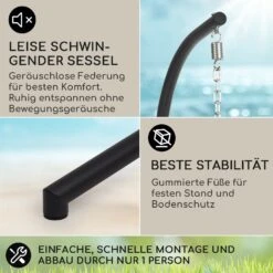 Biarritz Double Hängesessel Zweier PE Aluminium Polyrattan 260 Kg -Gartenbedarf Geschäft 10040298 de 0003 usp