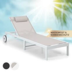 Lucca Lounger Liegestuhl Polyester Aluminium 4-Stufen