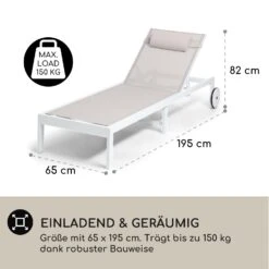 Lucca Lounger Liegestuhl Polyester Aluminium 4-Stufen -Gartenbedarf Geschäft 10041236 de 0004 usp